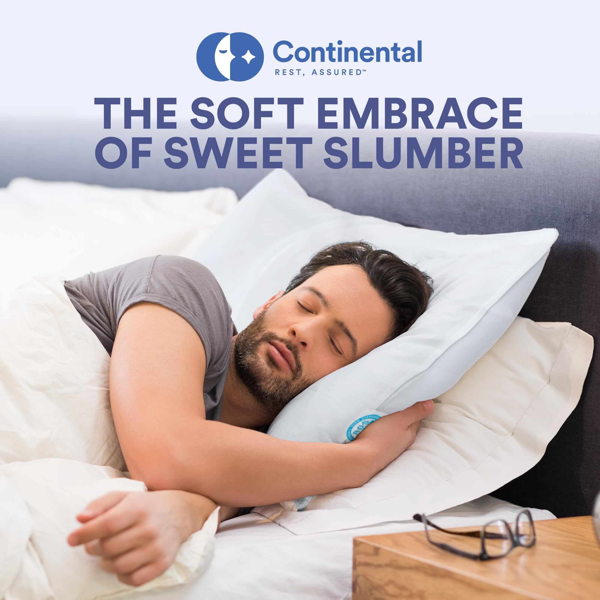 Amazon｜Continental Bedding 高級フェザーグースダウン枕 標準サイズ1